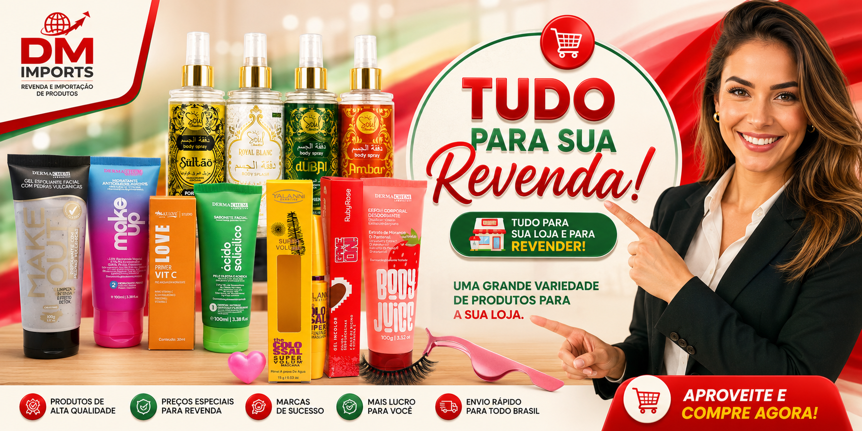 Banner promocional 2 de 3 da DMPR IMPORTS