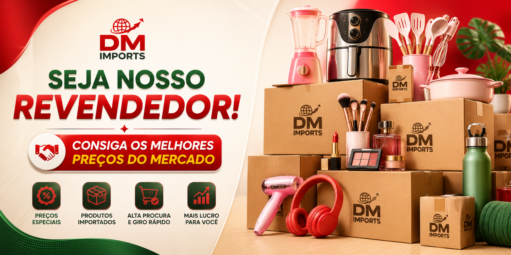 Banner promocional 3 de 3 da DMPR IMPORTS